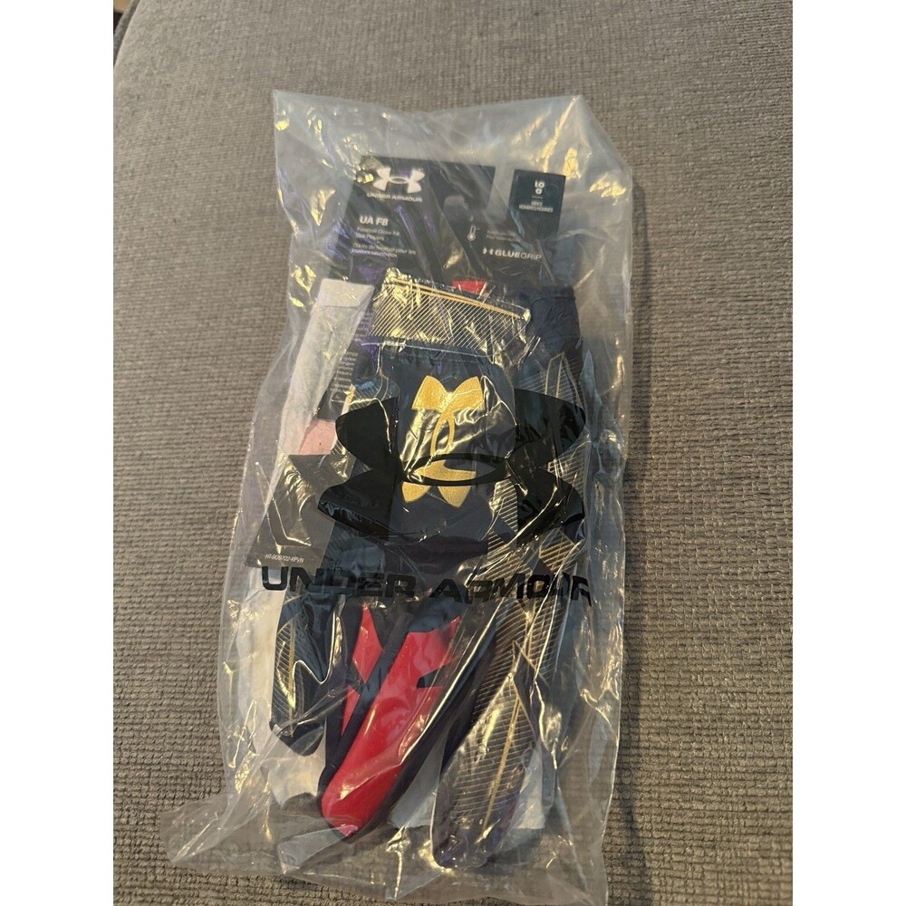 Under Armour UA F8 USA Limited Edition Football Gloves Men’s Large NWT Blue UA - Picture 6 of 7